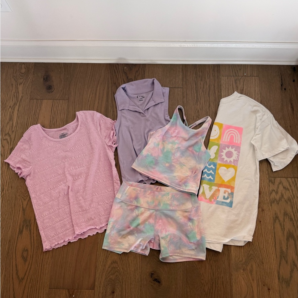 Girls L 10/12 Bundle All in Motion Target Art Class Pink Purple